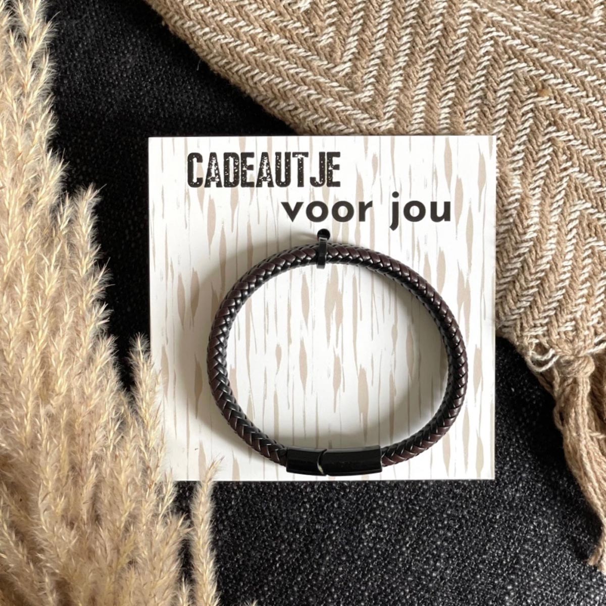 armband cadeautje voor jou leer mannen