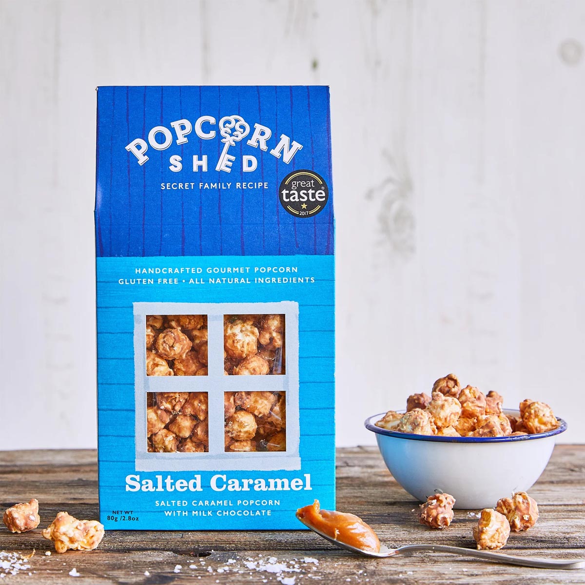 popcorn shed salted caramel huisje